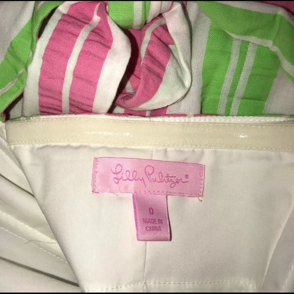 LILLY PULITZER Strapless Franco Seersucker Dress size 0 - Picture 8 of 8